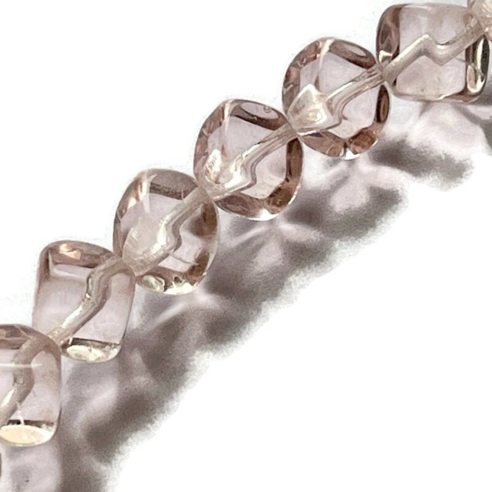 As Low as $2 Pale Pink Diagonal Drill Czech Beads 8mm (20) - Picture 2 of 3